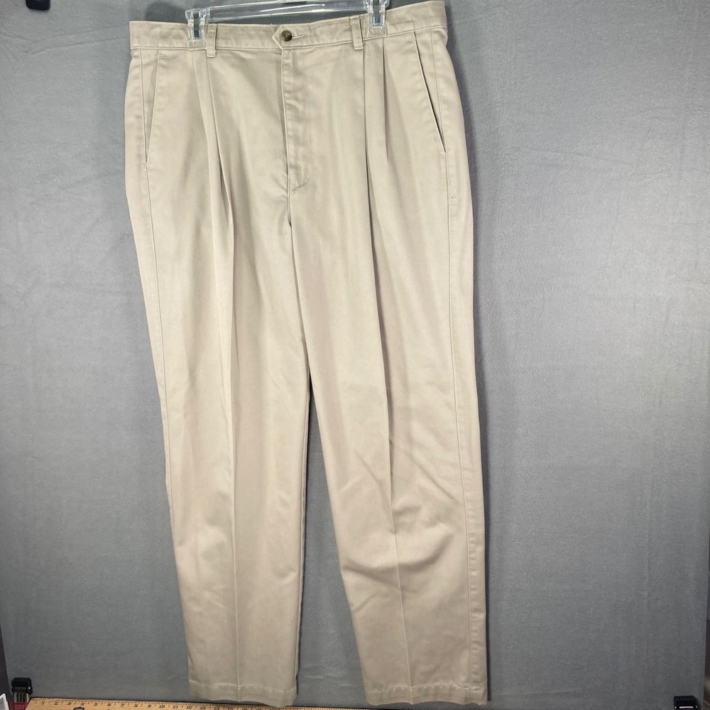 Dockers Mens Classic‎ Fit Pleated Khaki Pants Cotton W38 L32 Casual VTG 90s
